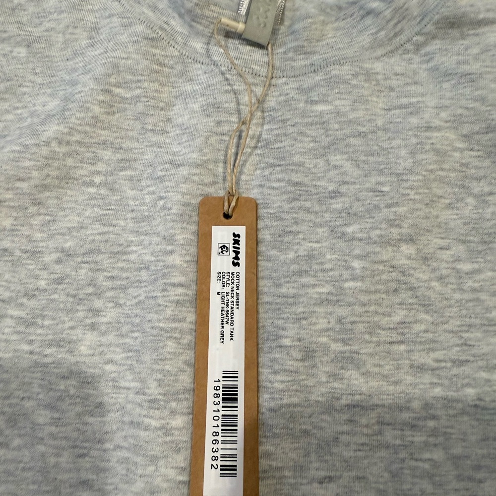 NWT SKIMS Cotton Jersey Mock Neck Tank - Picture 4 of 4